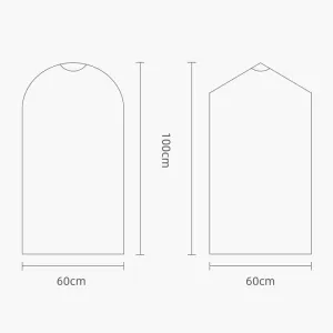 100 Disposable Dust Bags - 55X80Cm - Thick Pe - Transparent Cover