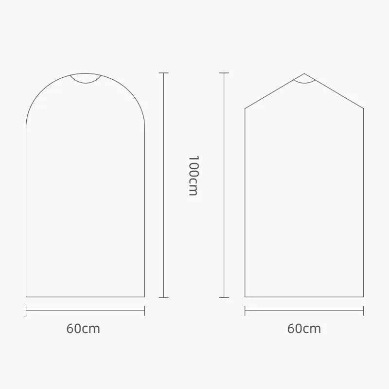 100 Disposable Dust Bags - 60X90Cm - Transparent Pp Cover