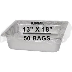 13X18 inches Poly Pan Liners 0.8 Mil Heavy Duty Sixth Pan PTL