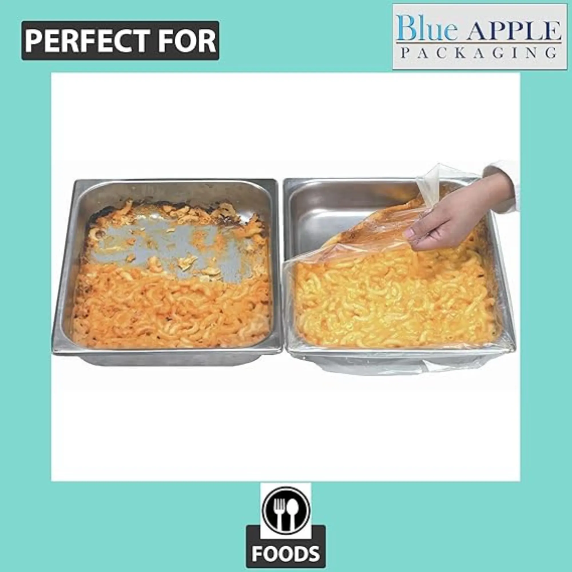 19X10 inches Poly Pan Liners 0.48 Mil Third and Quarter Shallow PTL