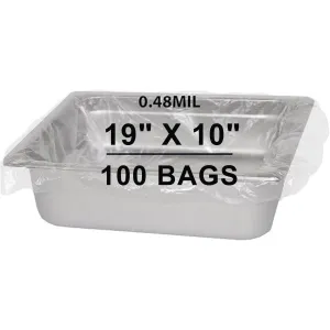 19X10 inches Poly Pan Liners 0.48 Mil Third and Quarter Shallow PTL