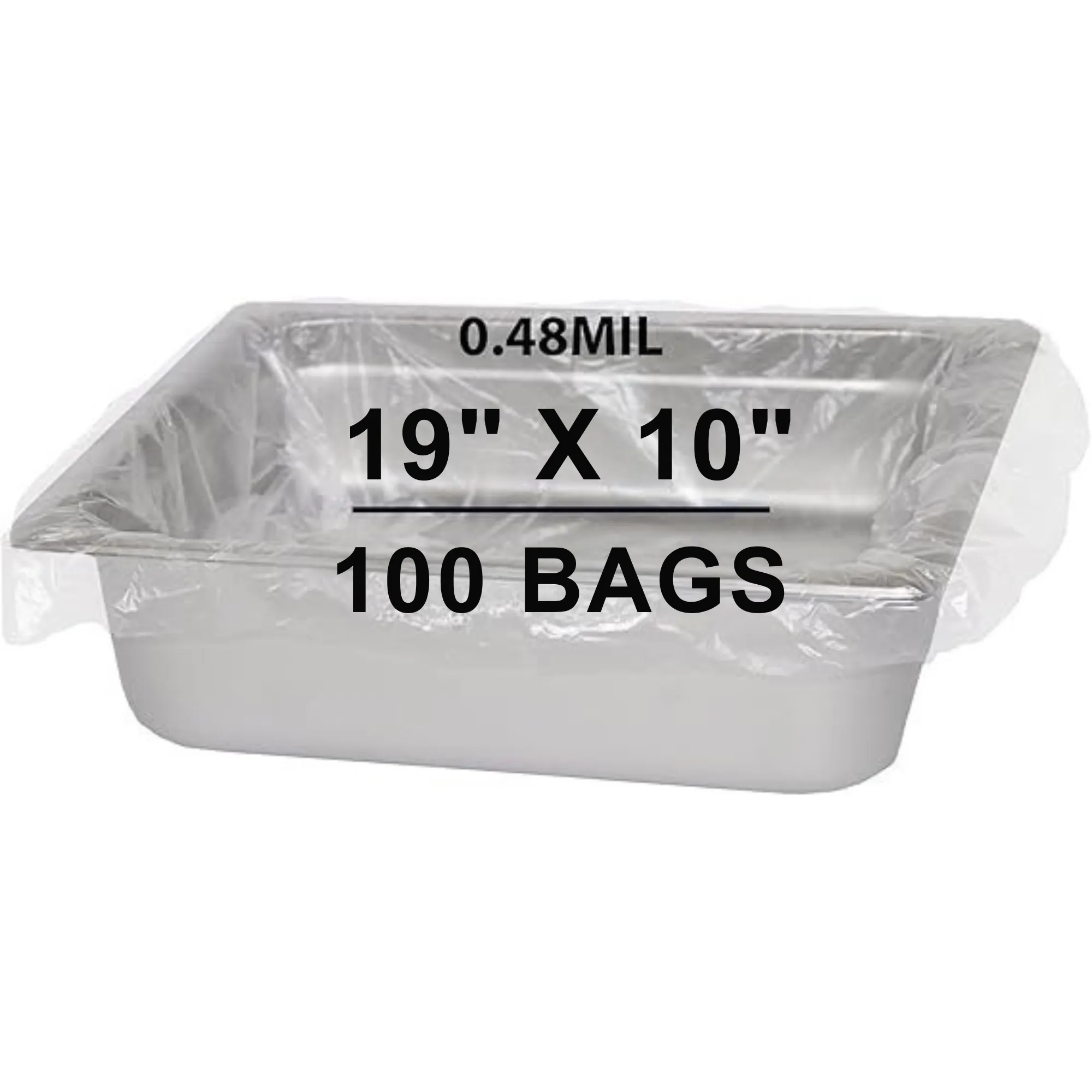 19X10 inches Poly Pan Liners 0.48 Mil Third and Quarter Shallow PTL