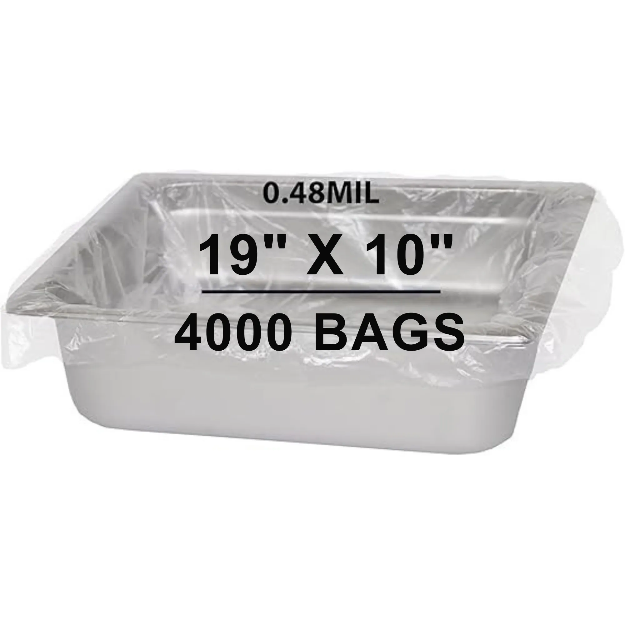 19X10 inches Poly Pan Liners 0.48 Mil Third and Quarter Shallow PTL