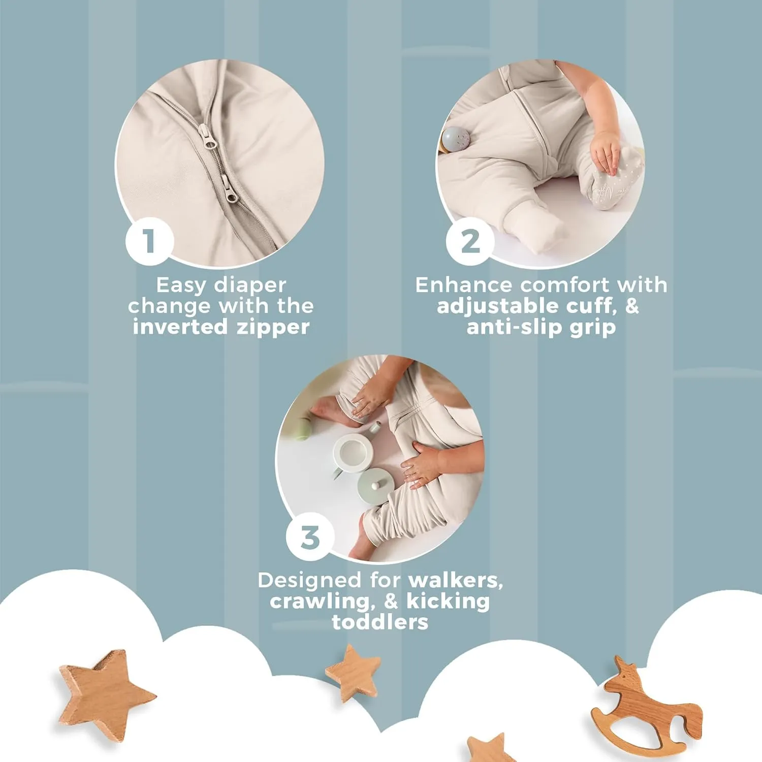 2.5 TOG Sleeveless Sleep Sack, Soft Baby & Toddler Sleeping Sack