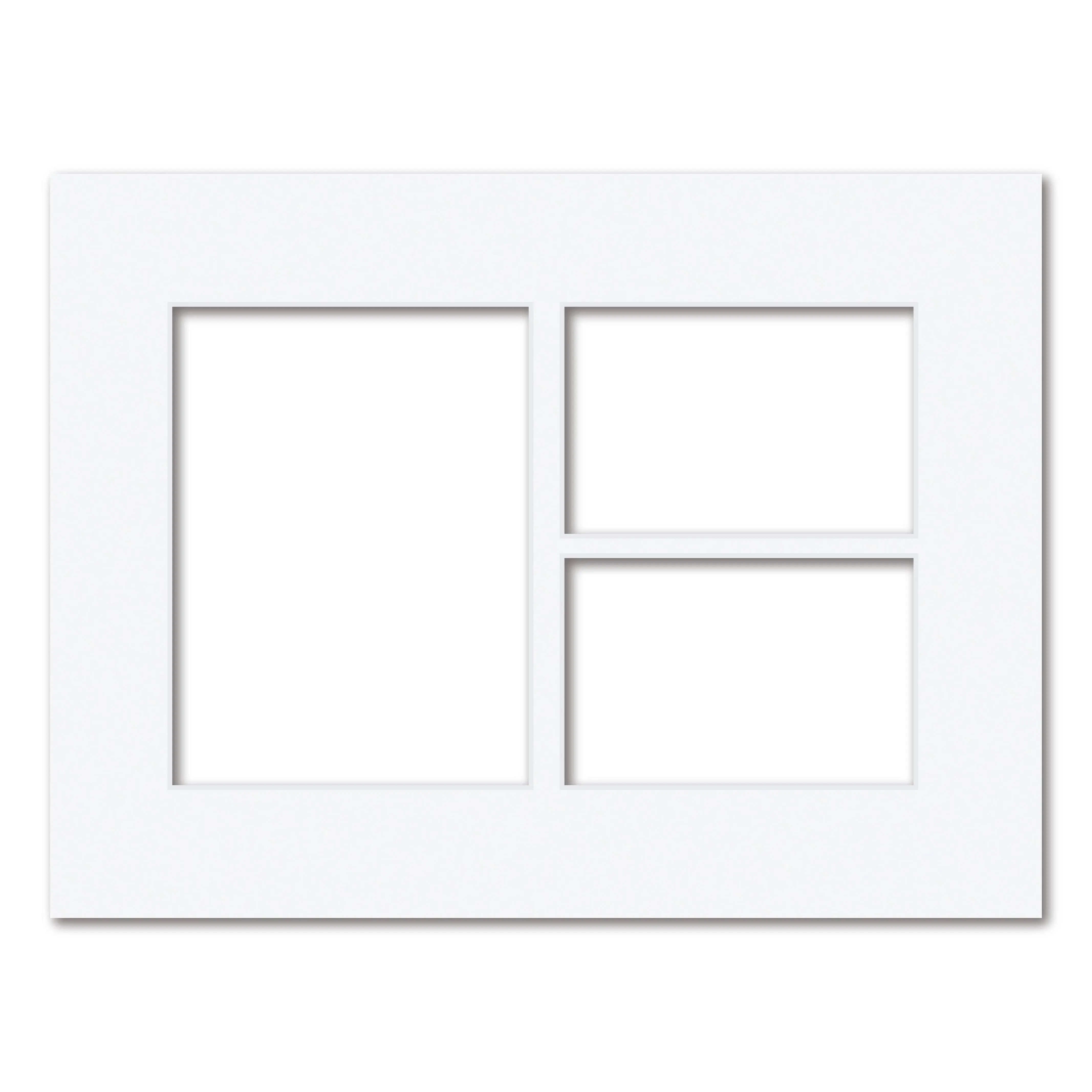 3 Window (4x6in & 6x8in) Collage Photo Mat Board