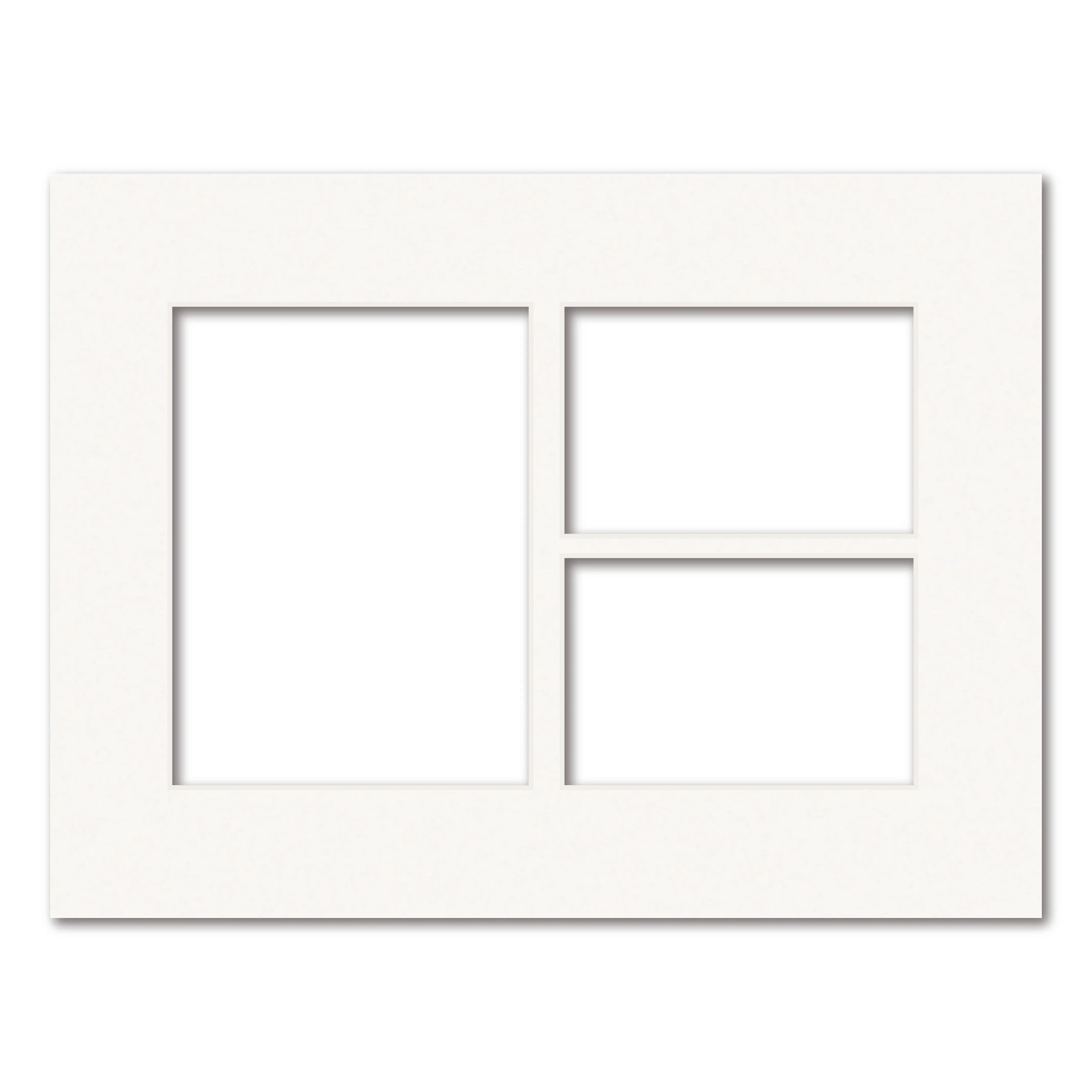 3 Window (4x6in & 6x8in) Collage Photo Mat Board