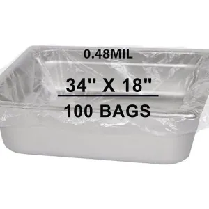 34X18 inches Poly Pan Liners 0.48 Mil Full Pan Deep PTL