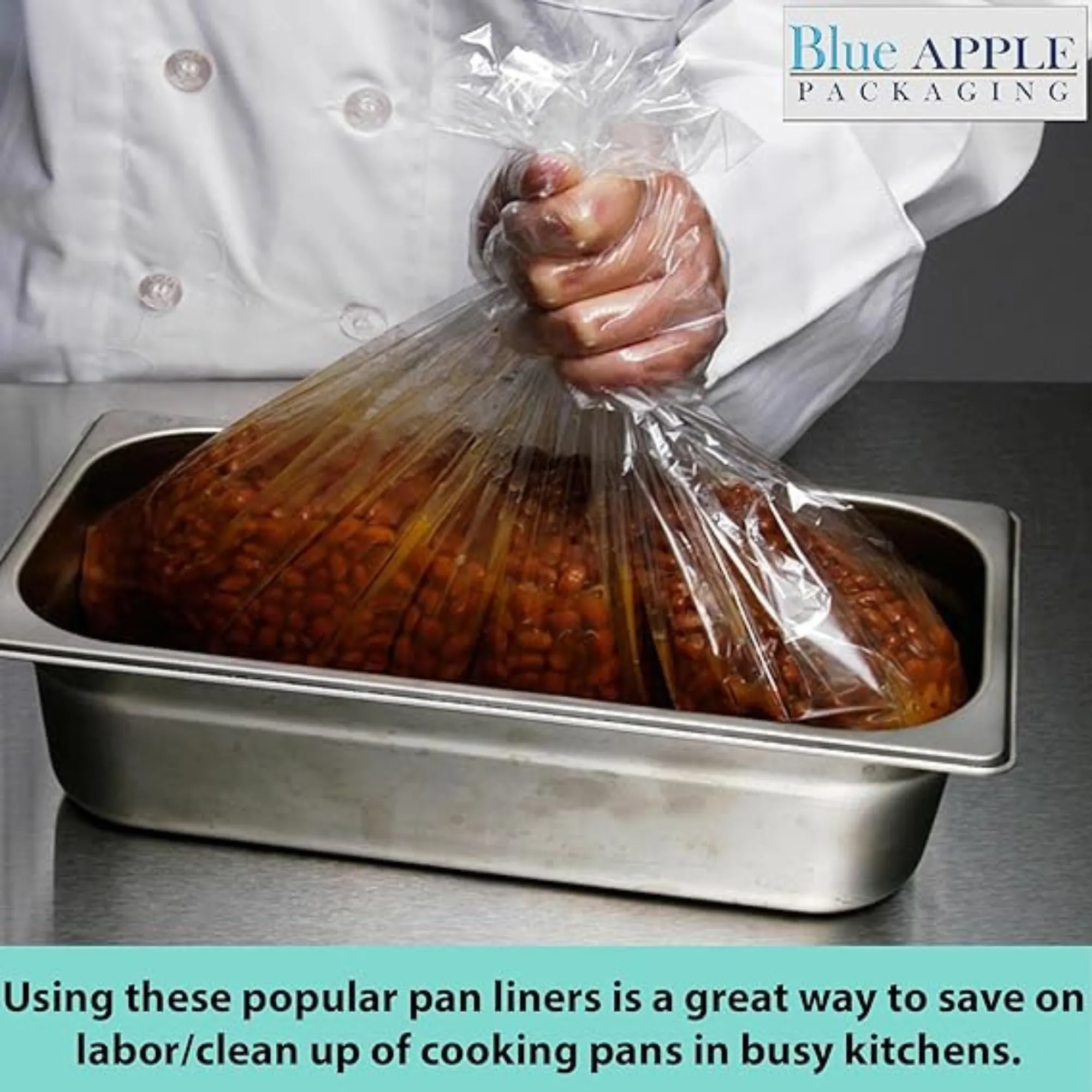 34X18 inches Poly Pan Liners 0.48 Mil Full Pan Deep PTL