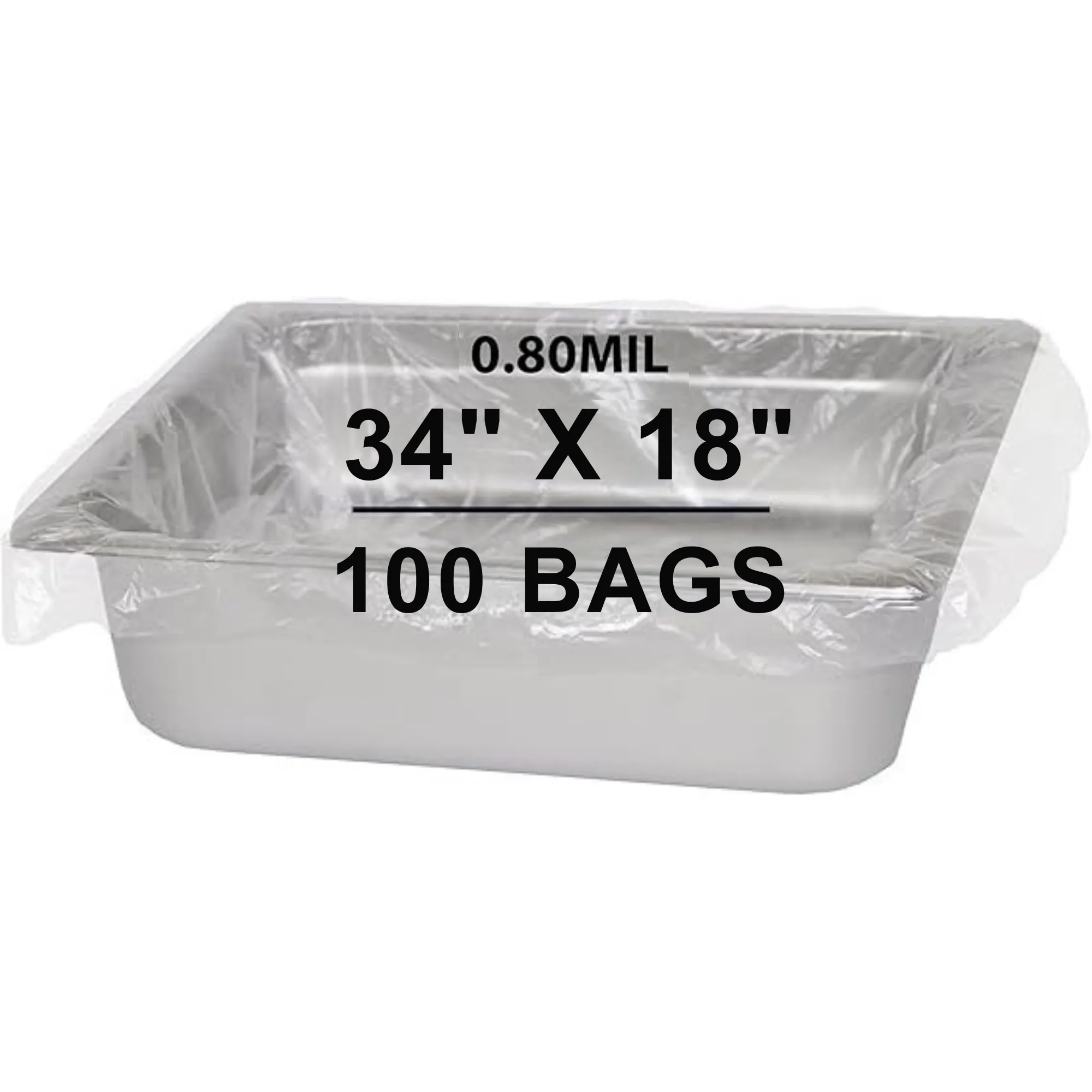 34X18 inches Poly Pan Liners 0.8 Mil Full Pan Shallow and Medium PTL