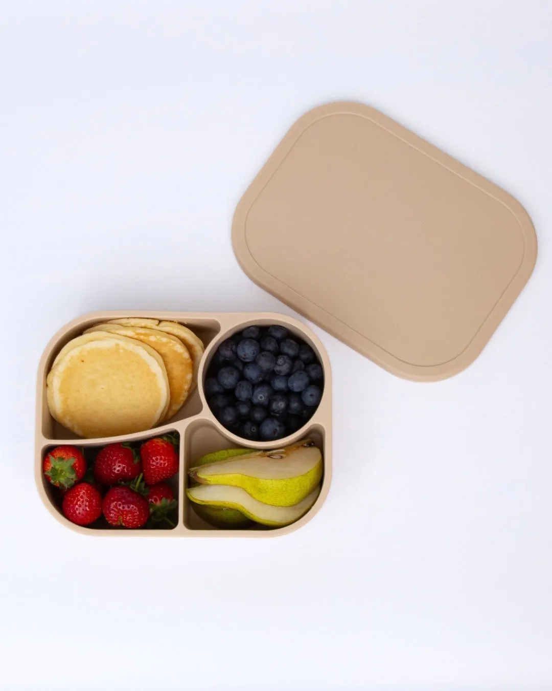 4-Section Bento Lunchbox – Silicone, Leak-Resistant & Kid-Friendly