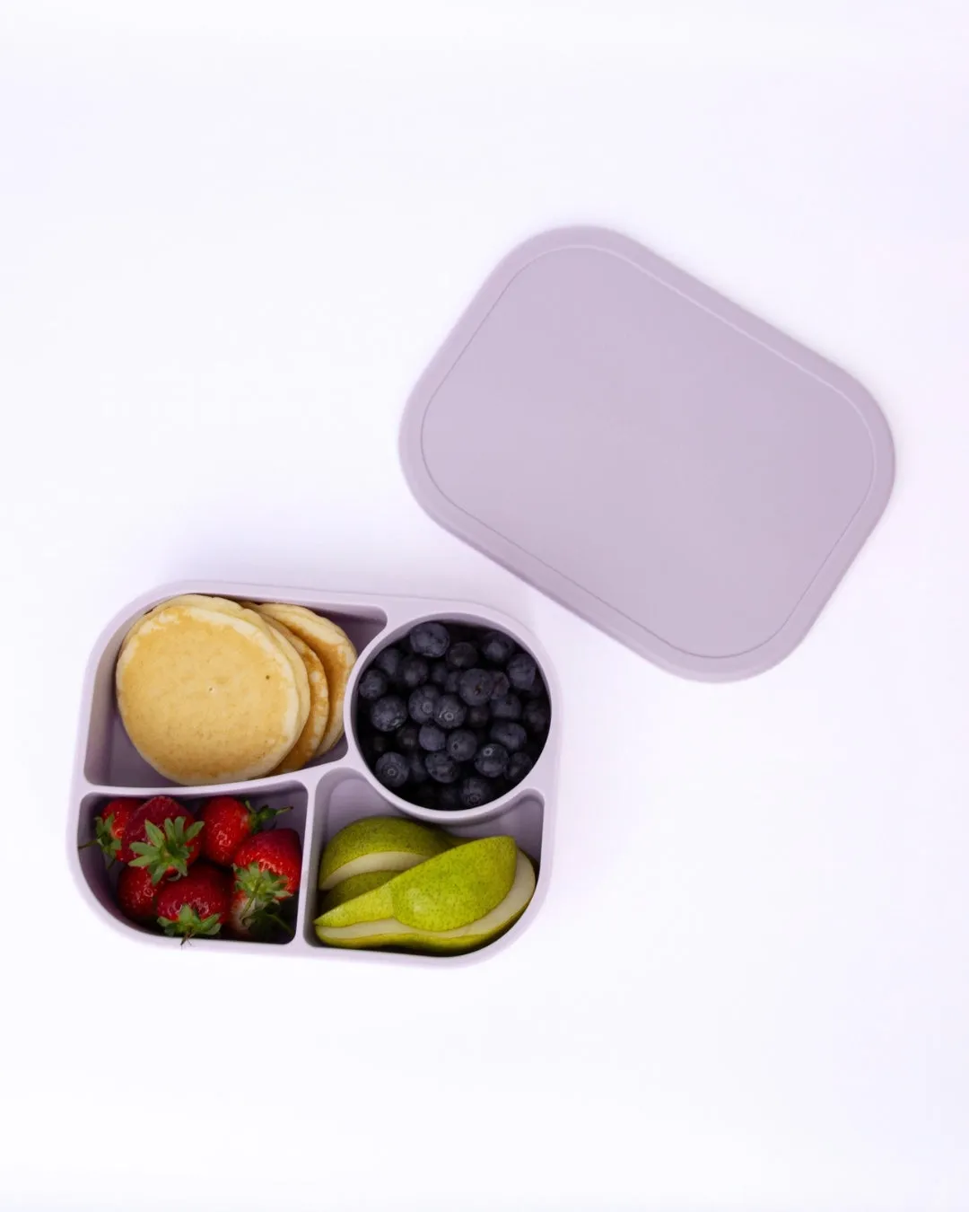 4-Section Bento Lunchbox – Silicone, Leak-Resistant & Kid-Friendly