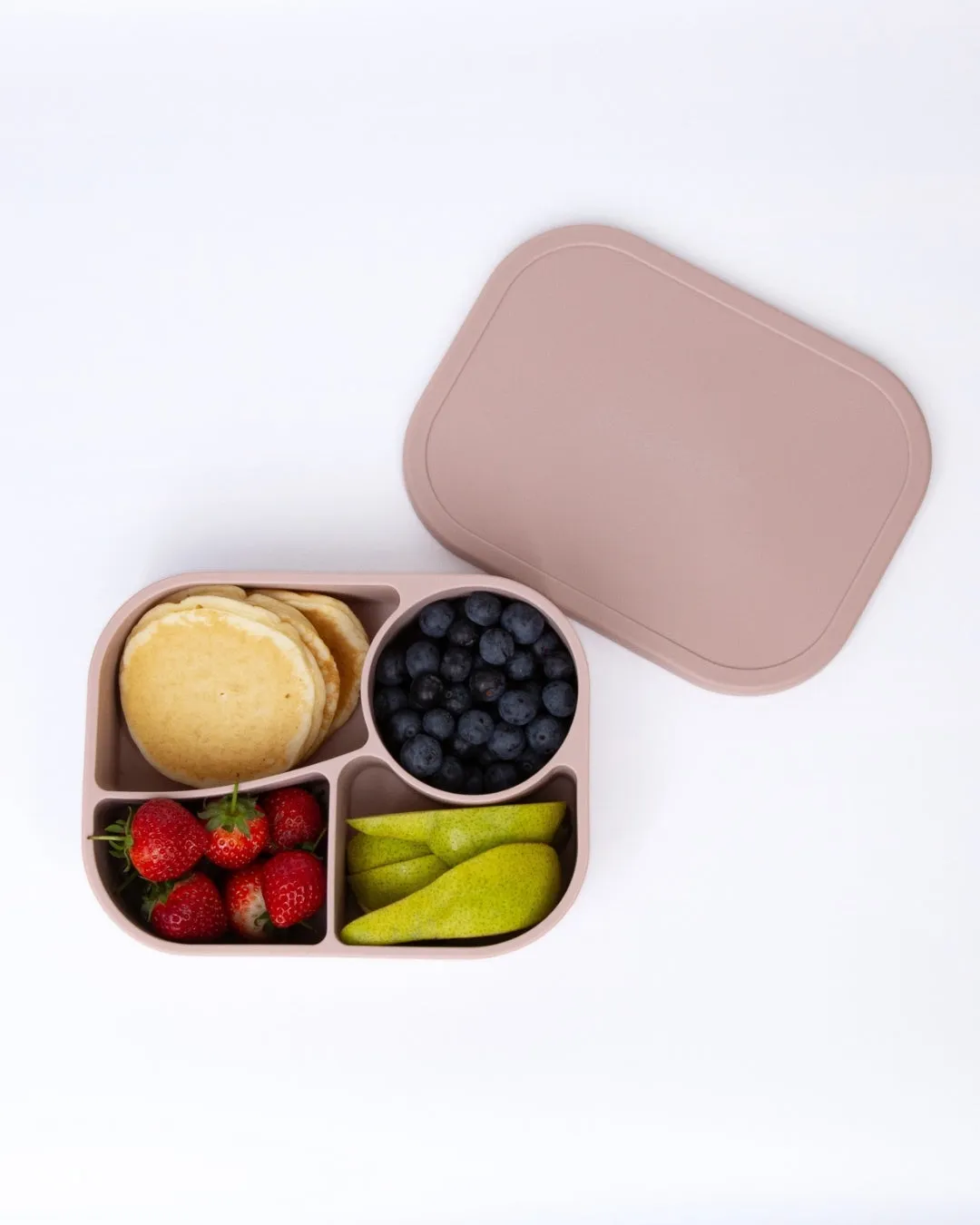 4-Section Bento Lunchbox – Silicone, Leak-Resistant & Kid-Friendly