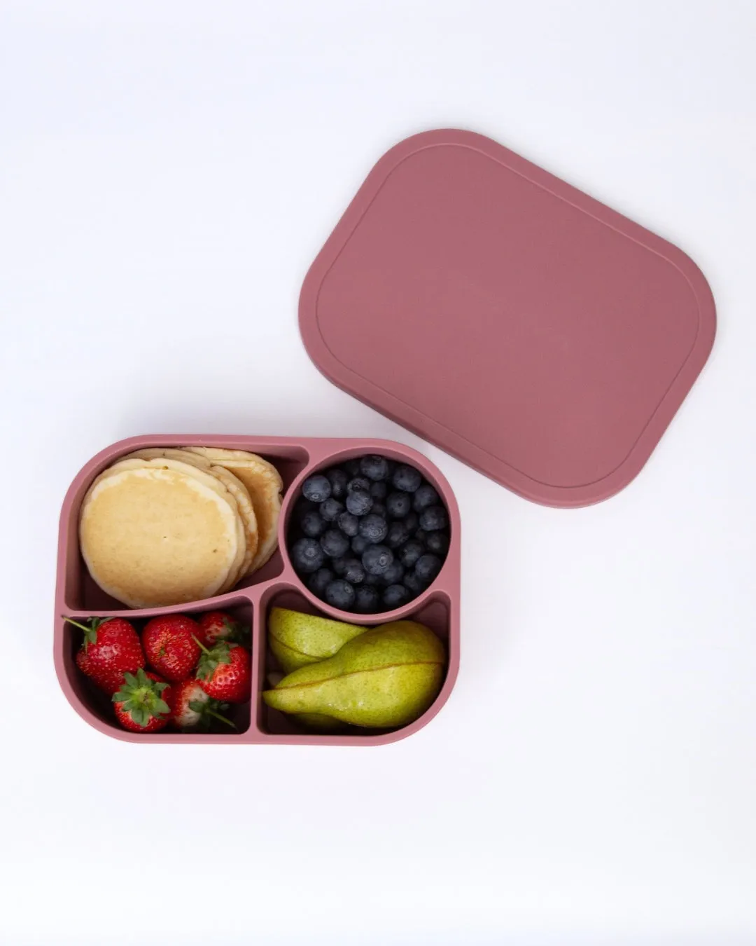 4-Section Bento Lunchbox – Silicone, Leak-Resistant & Kid-Friendly