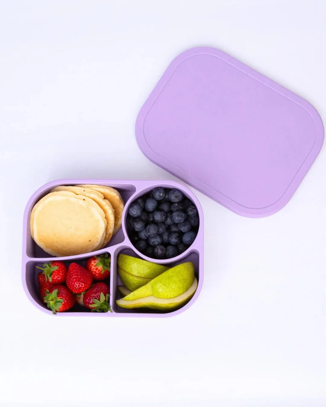 4-Section Bento Lunchbox – Silicone, Leak-Resistant & Kid-Friendly