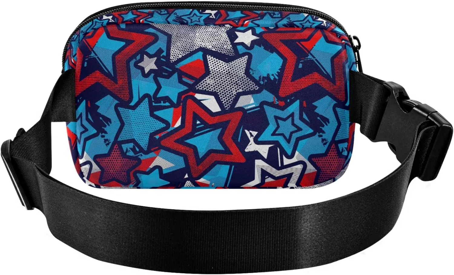 4th July USA Independence Stars Women Fanny Packs Waterproof Hip Bag Belt Pouch Cute Travel Waist Pack for Men