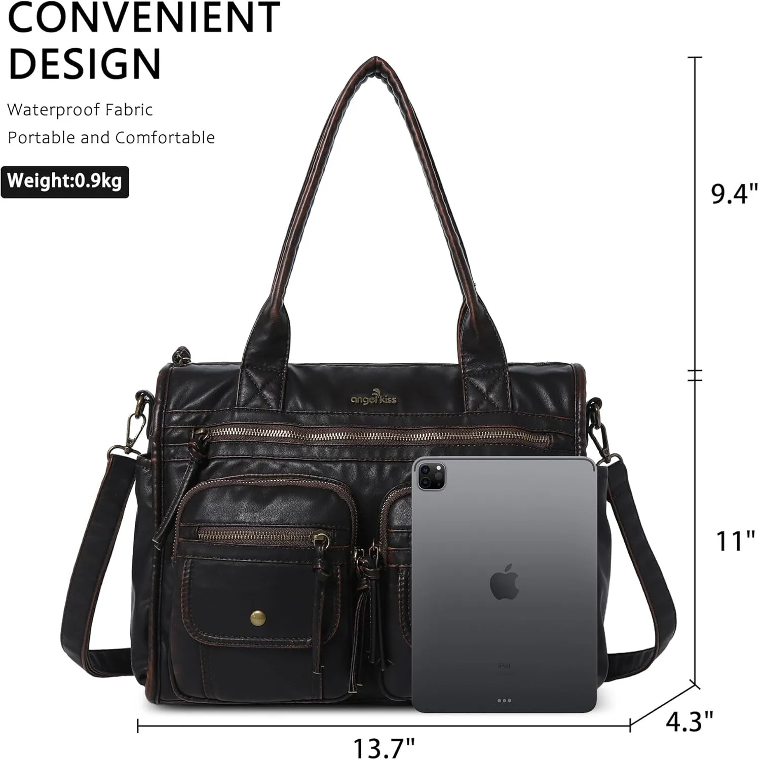 Angelkiss Purses and Handbag for Women Soft Leather Hobo Bags Satchel Shoulder Bags Ladies Tote Crossbody Bag