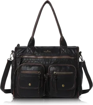 Angelkiss Purses and Handbag for Women Soft Leather Hobo Bags Satchel Shoulder Bags Ladies Tote Crossbody Bag