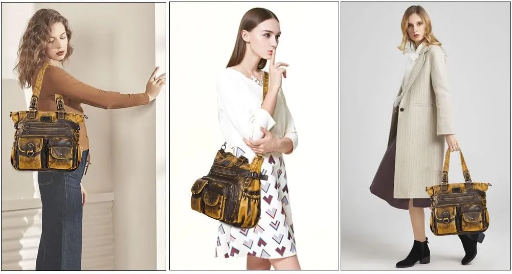 Angelkiss Purses and Handbag for Women Soft Leather Hobo Bags Satchel Shoulder Bags Ladies Tote Crossbody Bag