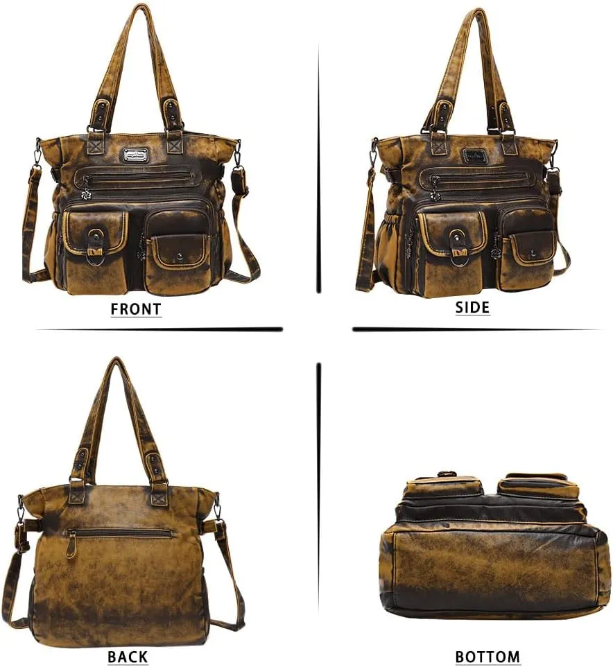 Angelkiss Purses and Handbag for Women Soft Leather Hobo Bags Satchel Shoulder Bags Ladies Tote Crossbody Bag