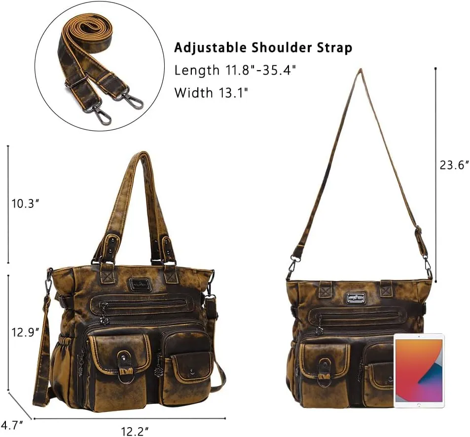 Angelkiss Purses and Handbag for Women Soft Leather Hobo Bags Satchel Shoulder Bags Ladies Tote Crossbody Bag