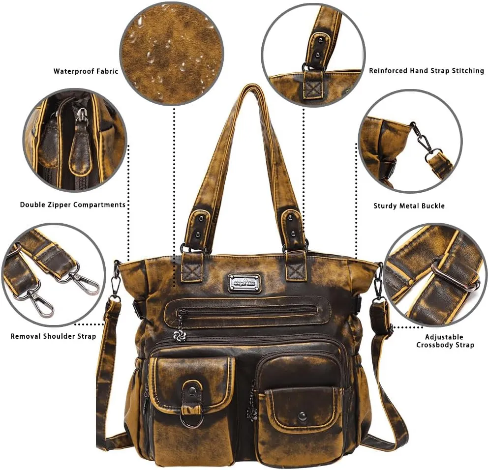 Angelkiss Purses and Handbag for Women Soft Leather Hobo Bags Satchel Shoulder Bags Ladies Tote Crossbody Bag