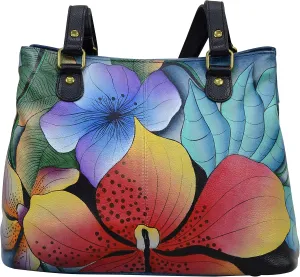 Anna by Anuschka Satchel Shoulder Handbag - Genuine Leather