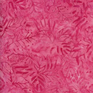 Ayu Batiks - Hot Pink Tropical Foliage Batik