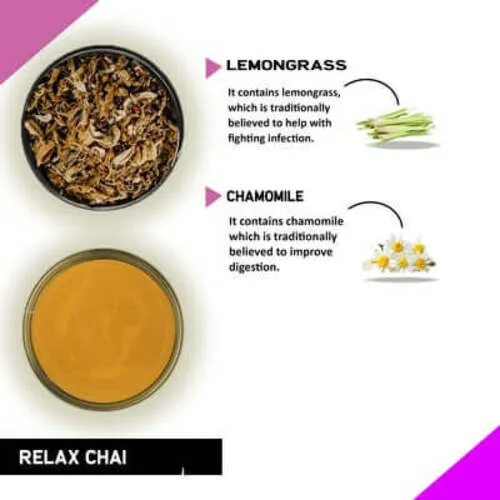 Calm Relax Tea - Helps with Anxiety, Stress and Depression - Relax Chai