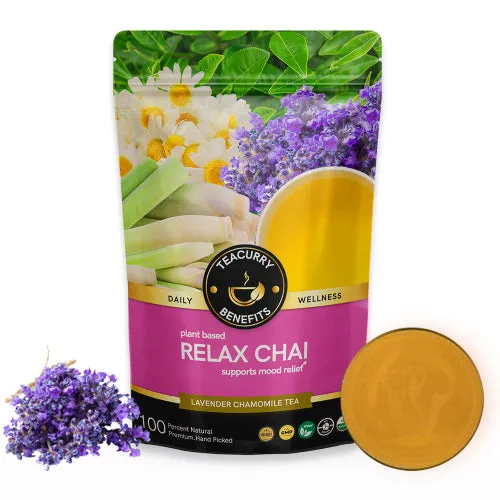 Calm Relax Tea - Helps with Anxiety, Stress and Depression - Relax Chai