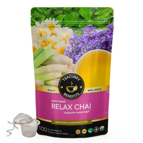 Calm Relax Tea - Helps with Anxiety, Stress and Depression - Relax Chai