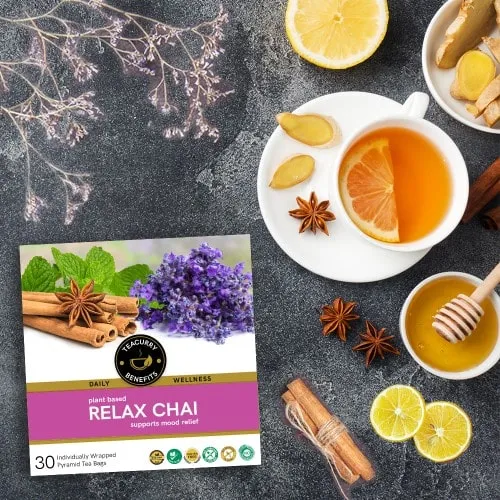 Calm Relax Tea - Helps with Anxiety, Stress and Depression - Relax Chai