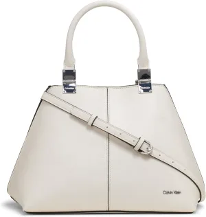Calvin Klein Granite Geometric Satchel – 2 in 1, Vegan Leather, 2 Pockets