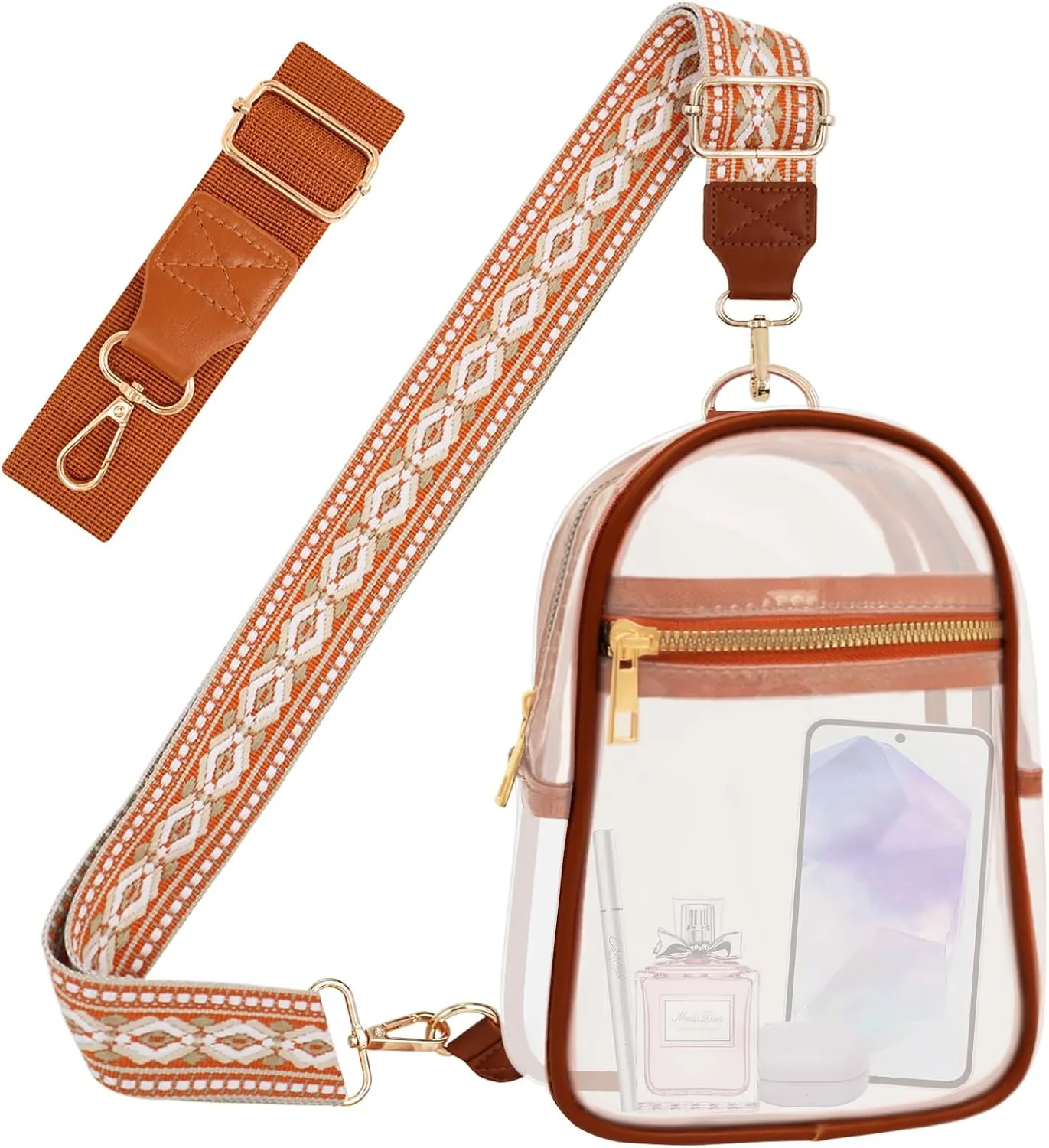 Clear Bag for Stadium Events Approved Concert Travel Outdoors See Through Sports Fan Handbags&Purses