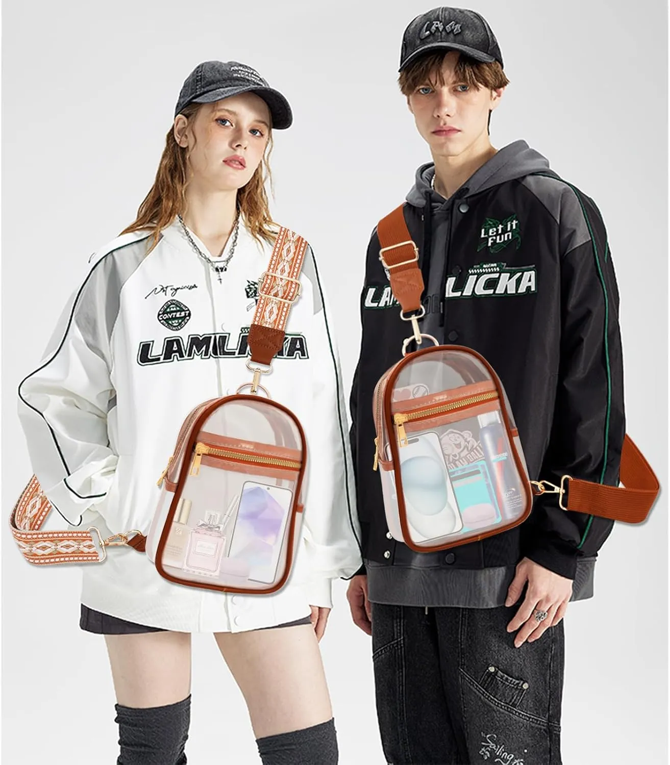 Clear Bag for Stadium Events Approved Concert Travel Outdoors See Through Sports Fan Handbags&Purses