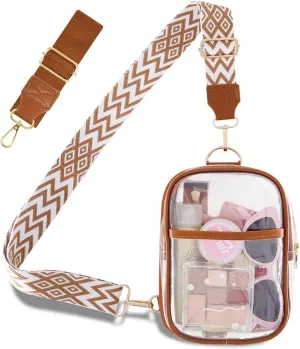 Clear Bag for Stadium Events Approved Concerts Outdoors See Through Sports Fan Handbags & Purses