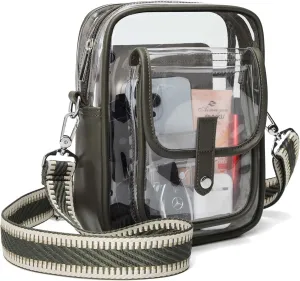Clear Bag for Stadium Events, Clear Crossbody Bag Stadium Approved,Clear Purse for Women,Clear bags for Man
