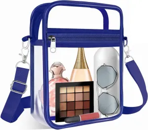 Clear Bag Stadium Approved,Clear Crossbody Purse Bag, with Adjustable Shoulder Strap for Women, With front pocket