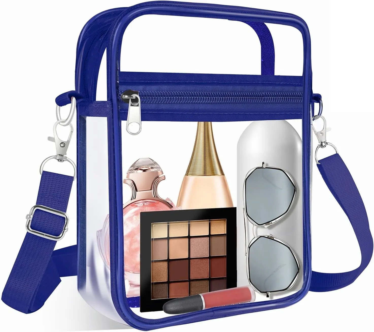 Clear Bag Stadium Approved,Clear Crossbody Purse Bag, with Adjustable Shoulder Strap for Women, With front pocket