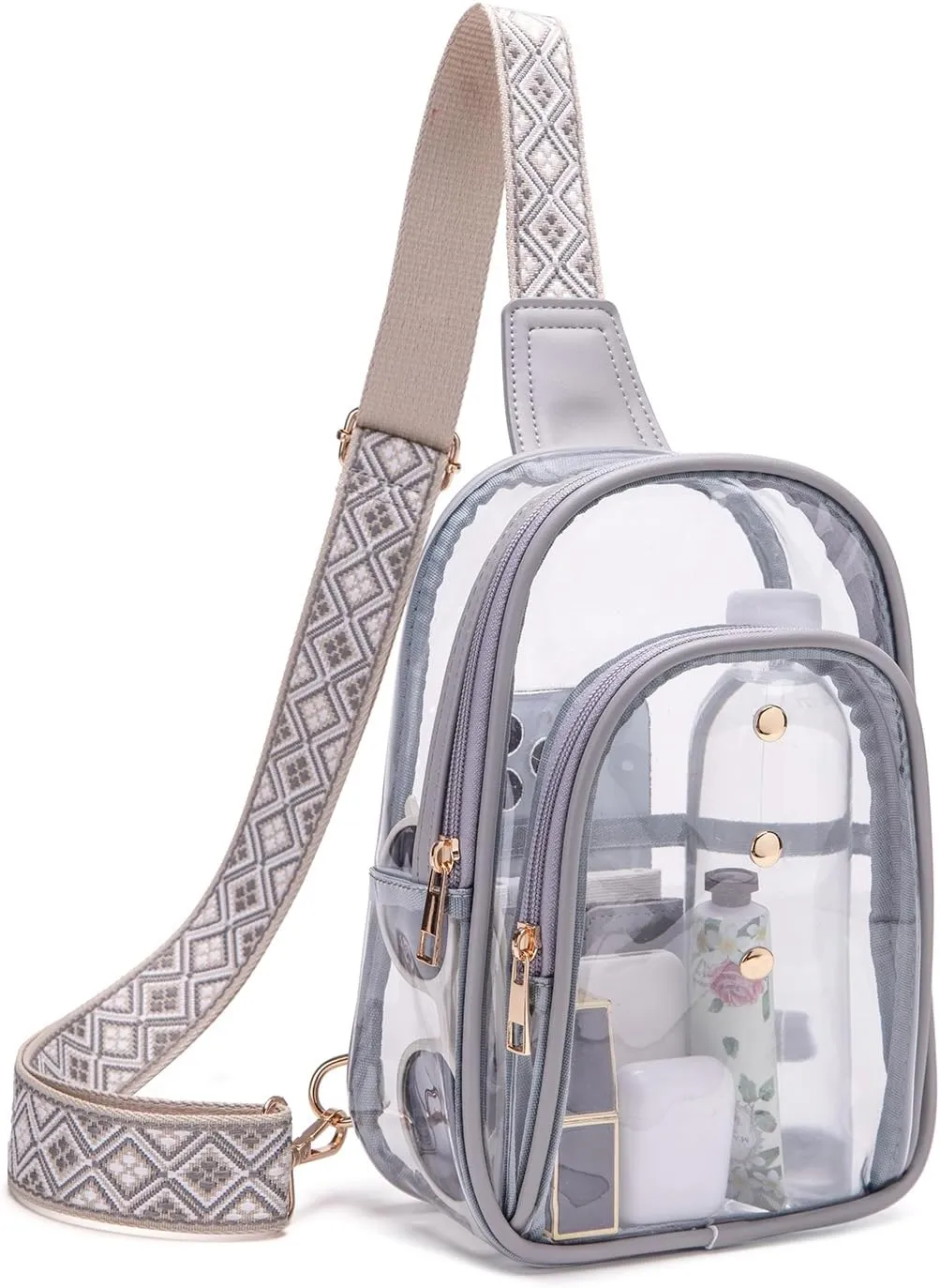 Clear Sling Bag for Stadium Events, Crossbody Bag for Women - Stadium Approved