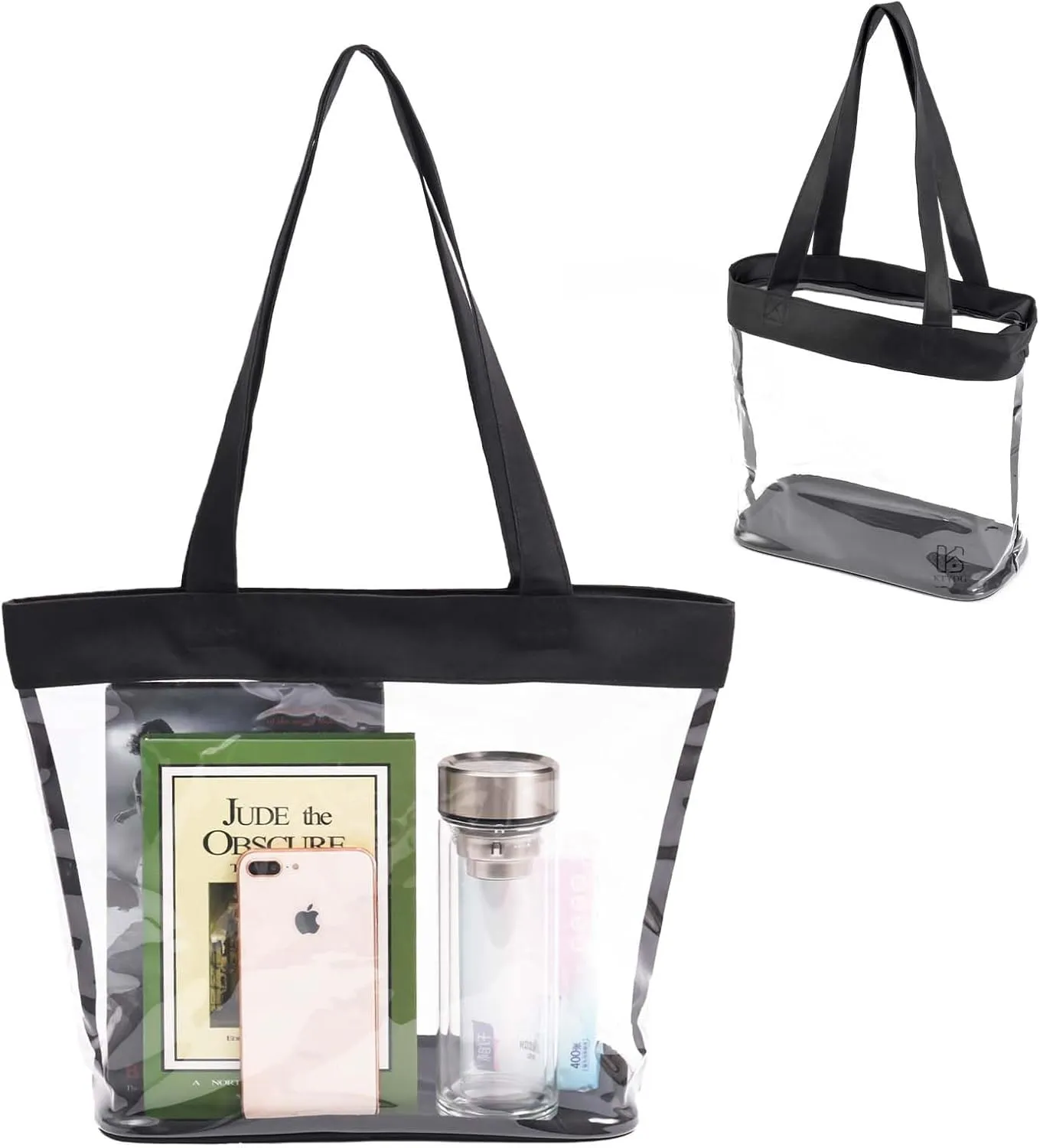 Clear Tote Bag, Stadium Approved 12x6x12 Clear Bag for Stadium Events 12 x12 x6