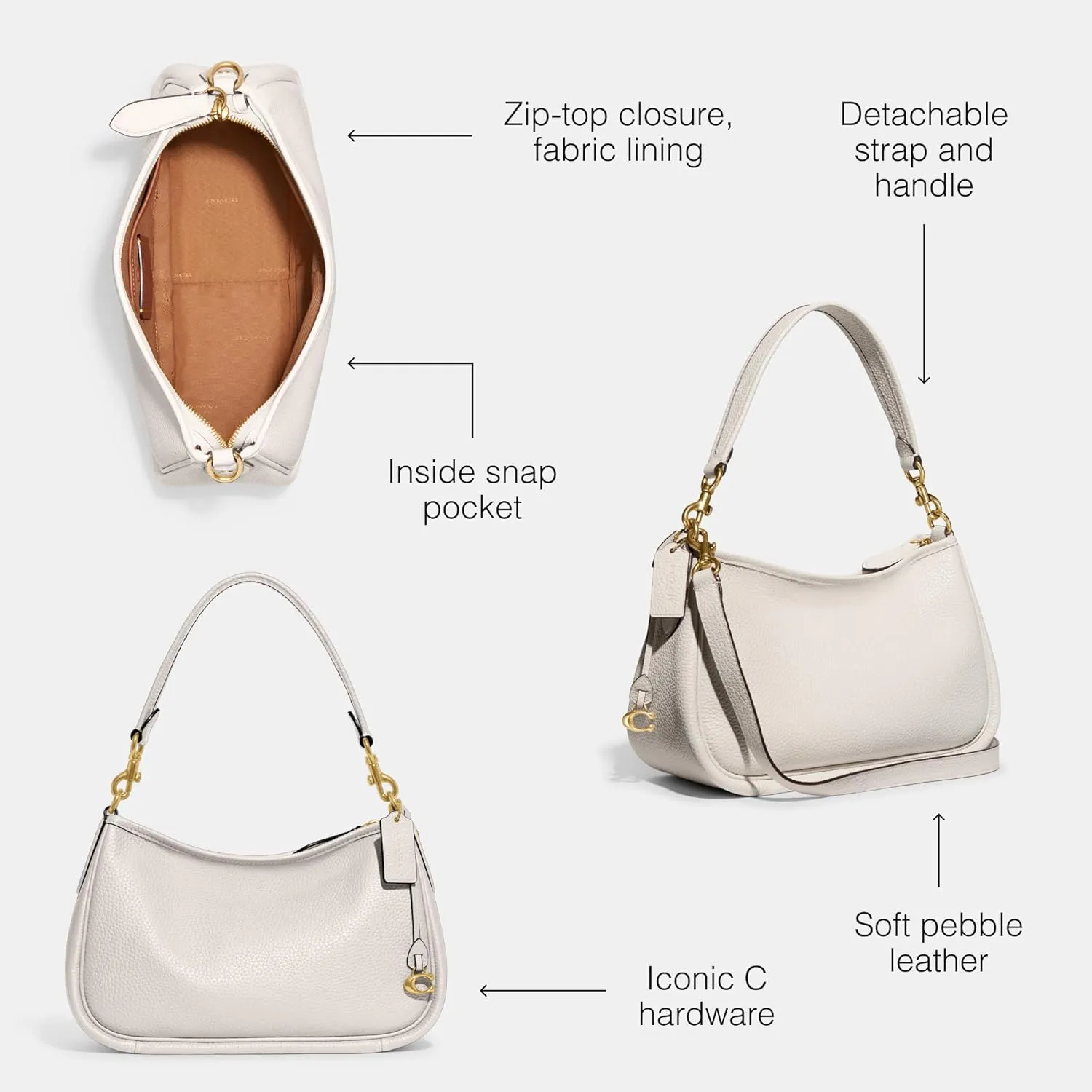 Coach Women's Soft Pebble Leather Cary Crossbody Bag