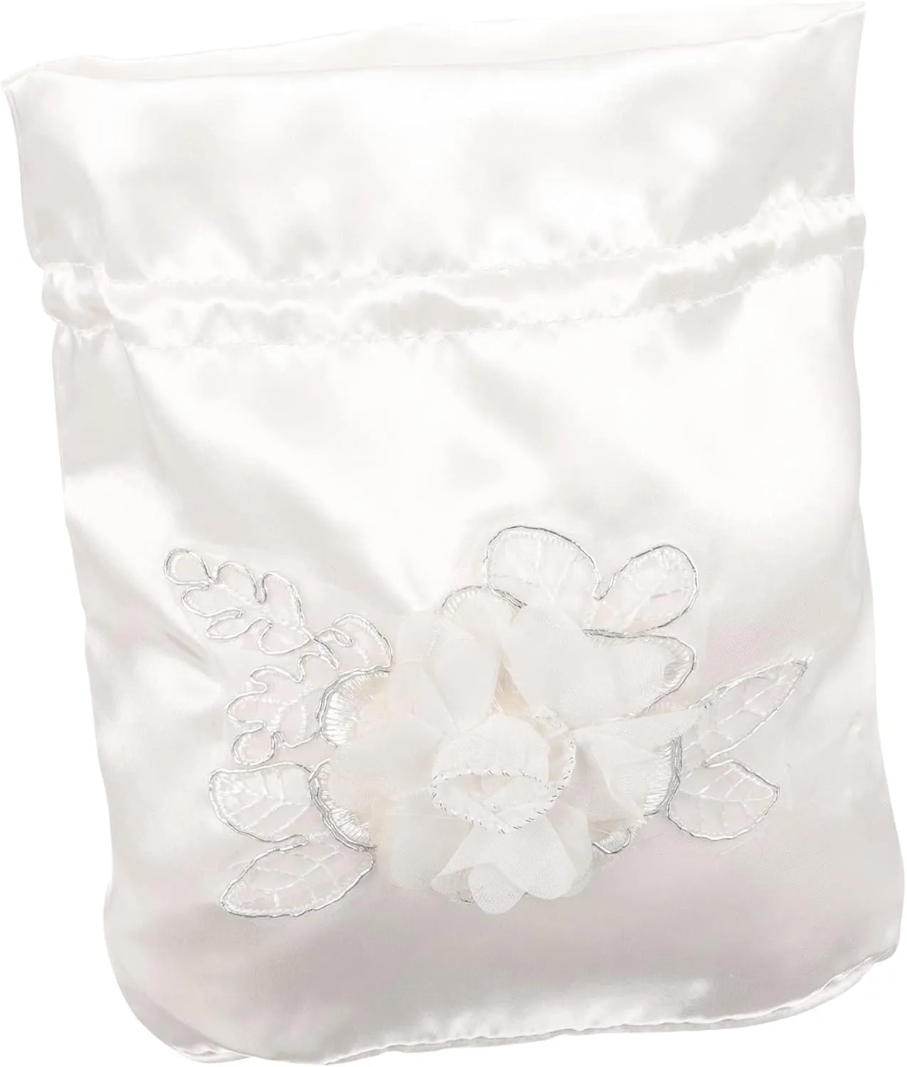 COHEALI 3pcs Bridal Lace Wedding Bags - Baby Shower Favor & Bridesmaid Handbag - Satin Money Bag for Bridal Showers - Western Style Dinner Party - White Fabric