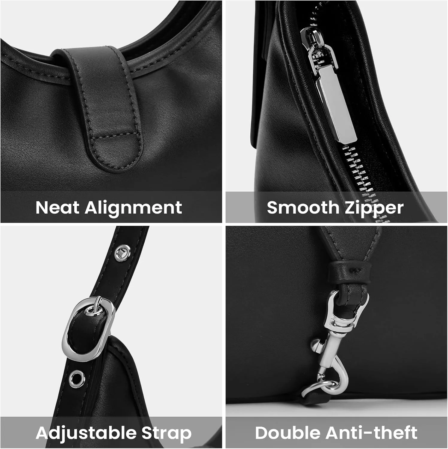 Crescent Shoulder Bag Purses For Women Half Moon Faux Leather Handbag Designer Underarm Hobo Bag Soft Travel