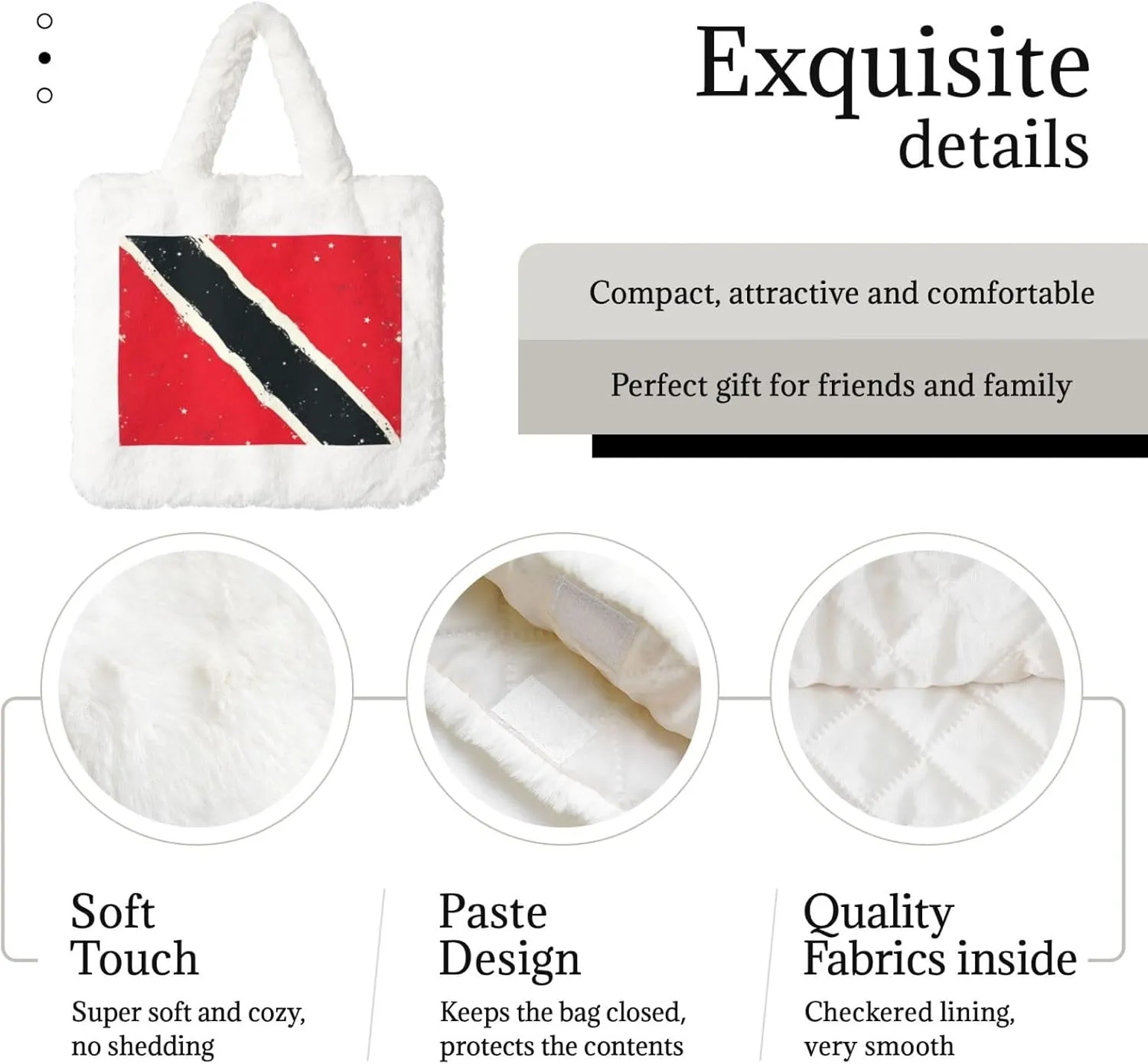 Cute Fuzzy Purse Fluffy Shoulder Bag Plush Furry Tote Bag Aesthetic Purse