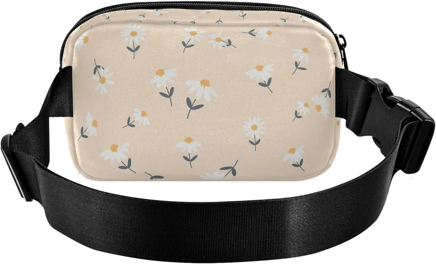 Daisy Flowers Floral Fanny Packs for Women Waterproof Anti Theft Belt Bag Cute Cross Body Waist Purse