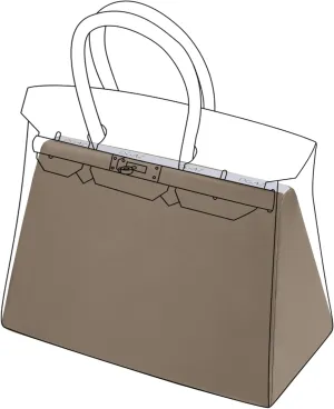 DGAZ Purse Pillow Shaper Insert,Luxury Handbag Tote Shapers, Memory Foam- Fits Birkin 20/25/30/35/40/45/50 Bag(Etoupe Grey,BK30 Retourne)