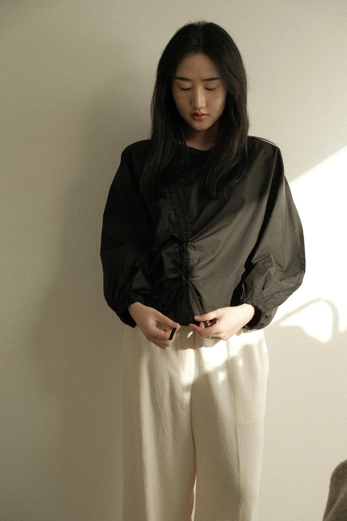 Diagonal Ribbon Blouse