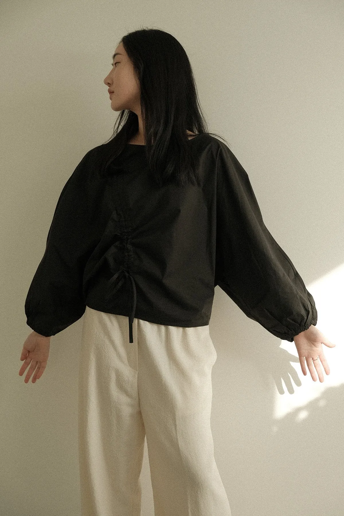 Diagonal Ribbon Blouse