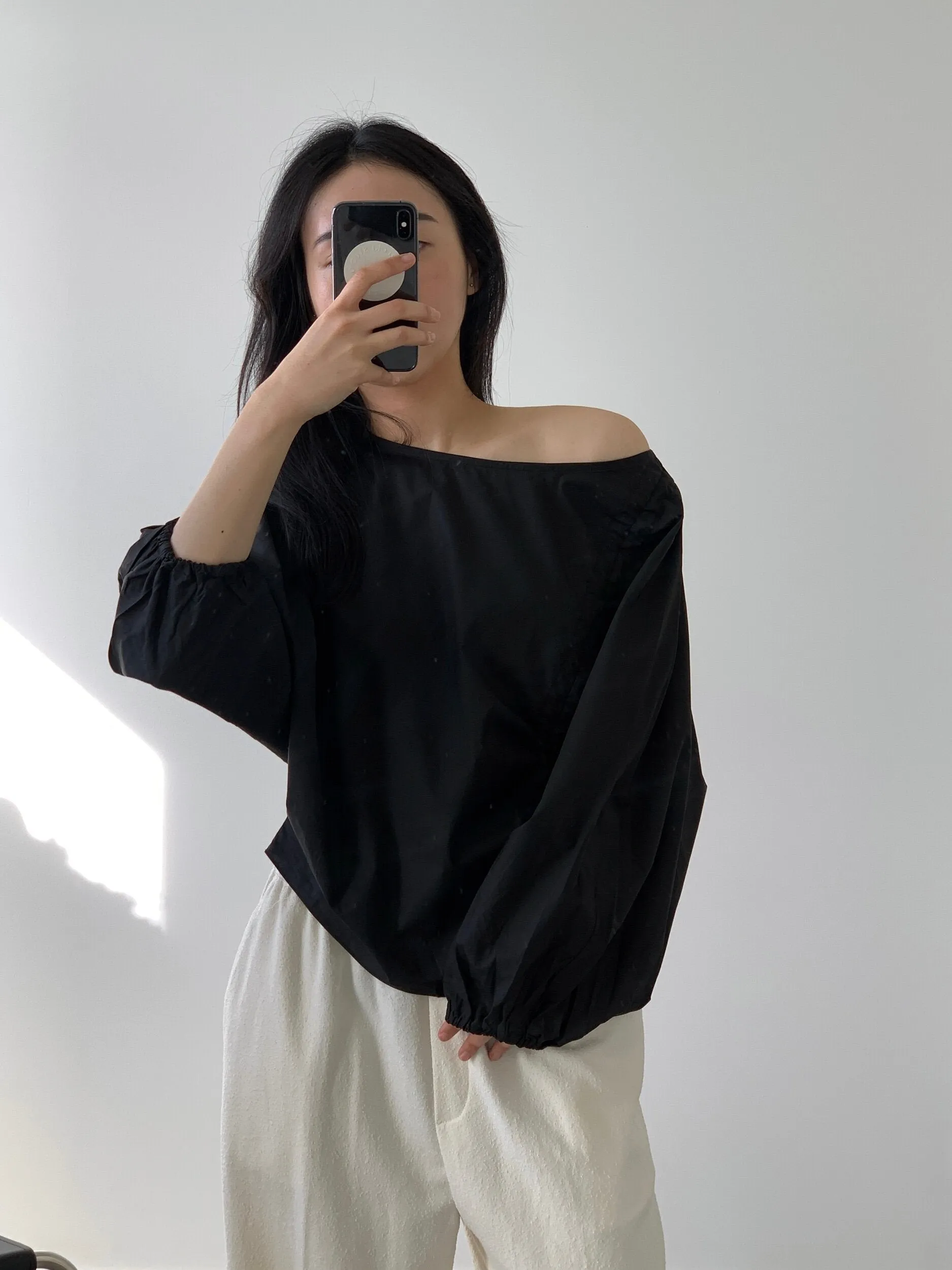 Diagonal Ribbon Blouse
