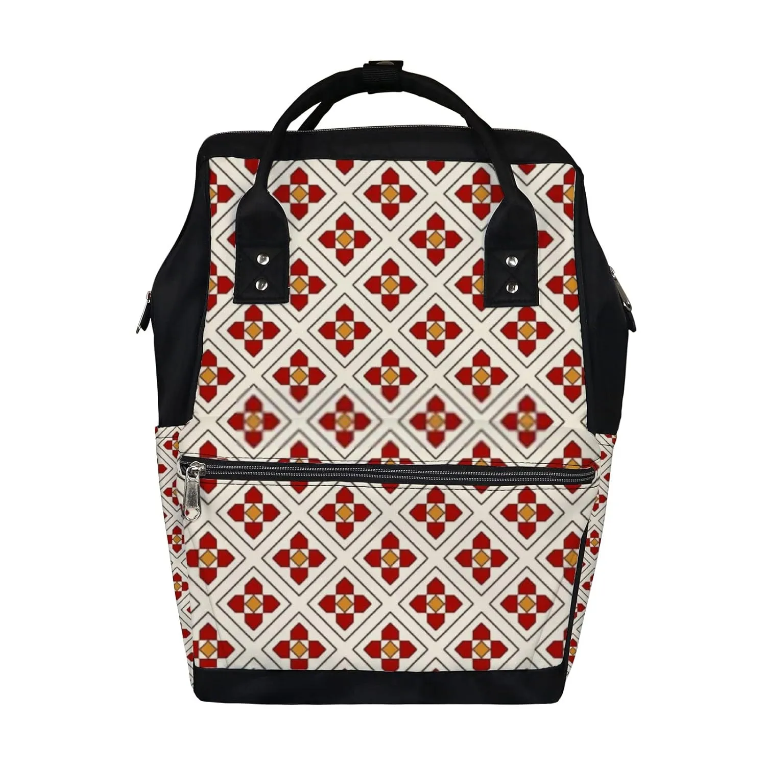 Diaper Bag Mummy Backpack Floral Minimalist Geometric Flowers Multifunction Baby Nappy Bag Large Capacity Nursing Bags Waterproof Travel Backpack